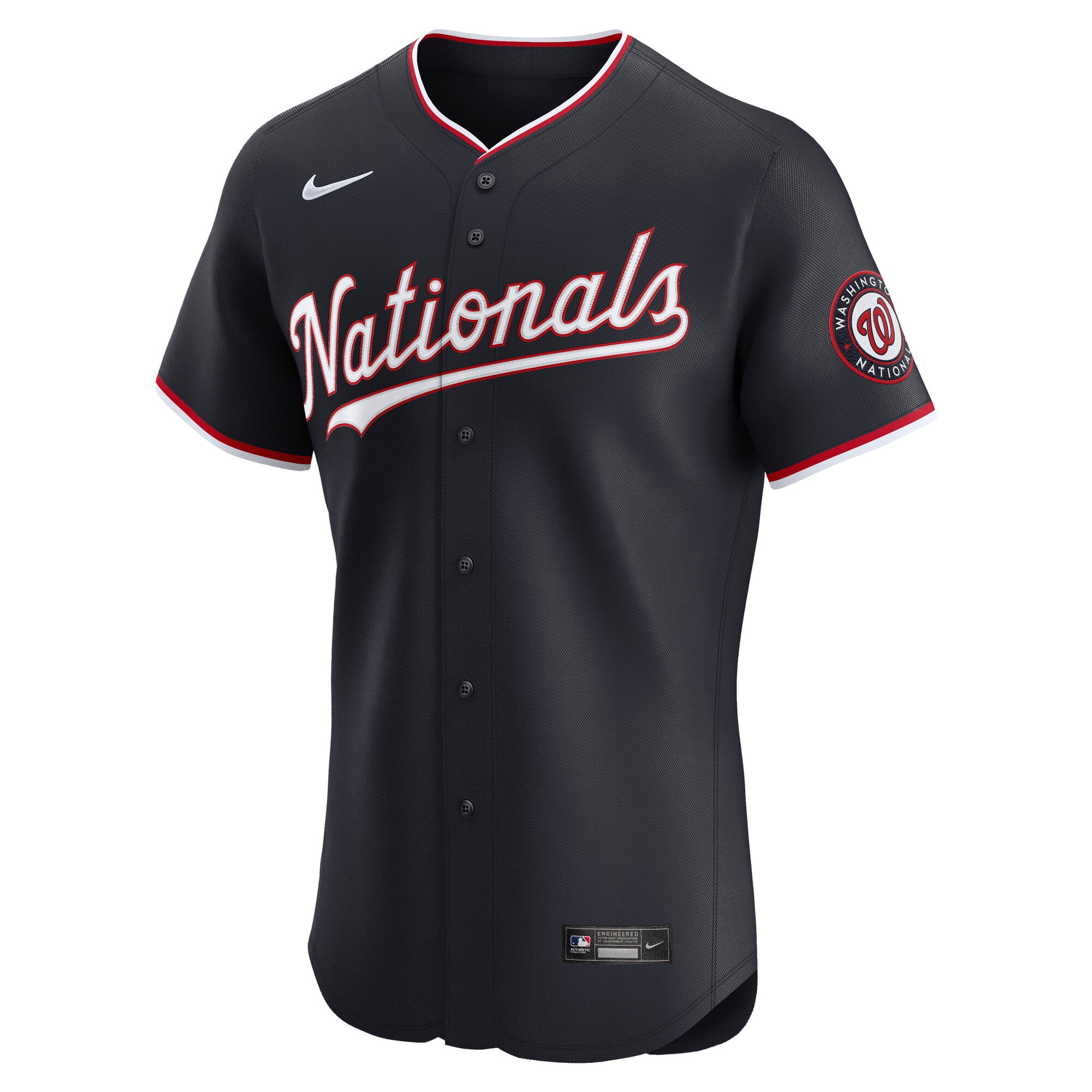Men's Washington Nationals Nike Navy Alternate Elite Jersey - 3