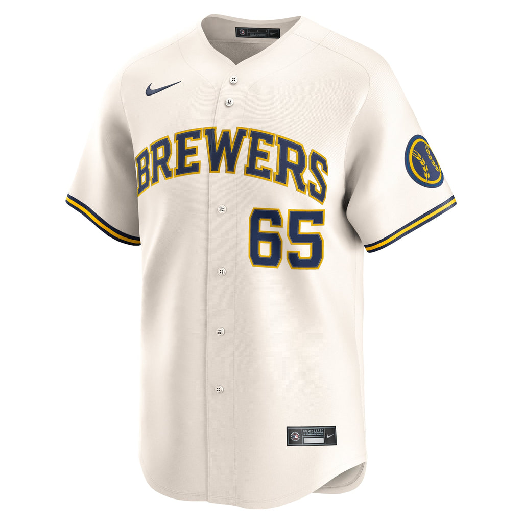 Men's Milwaukee Brewers Nestor Cortes Nike Cream Home Limited Player Jersey - 3
