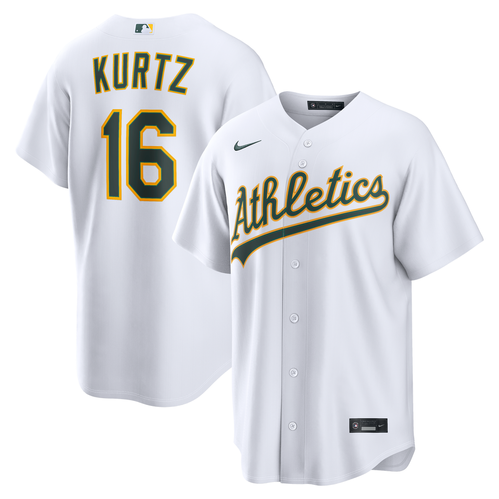 Men's Athletics Nick Kurtz Nike White Home Replica Jersey - 2