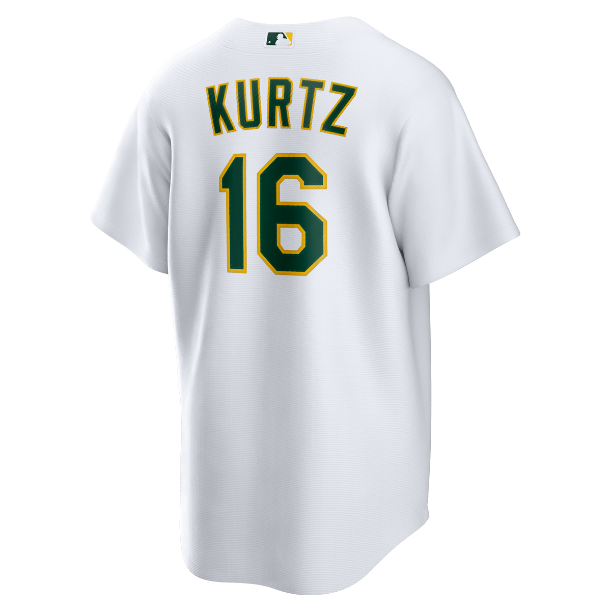 Men's Athletics Nick Kurtz Nike White Home Replica Player Jersey - 4