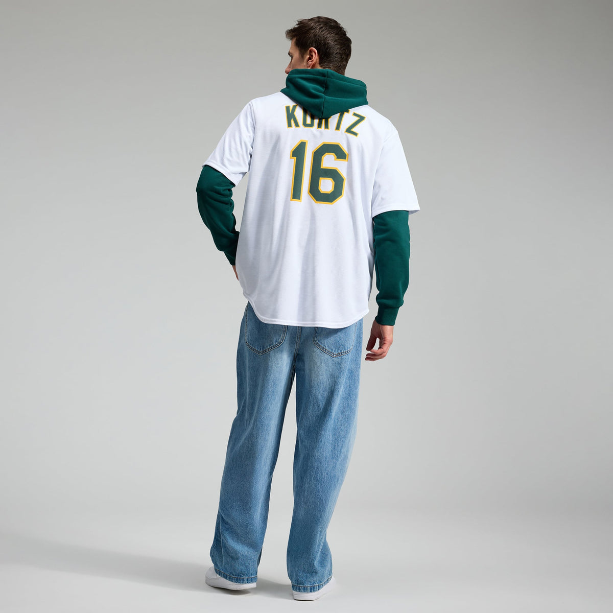 Men's Athletics Nick Kurtz Nike White Home Replica Player Jersey - 8