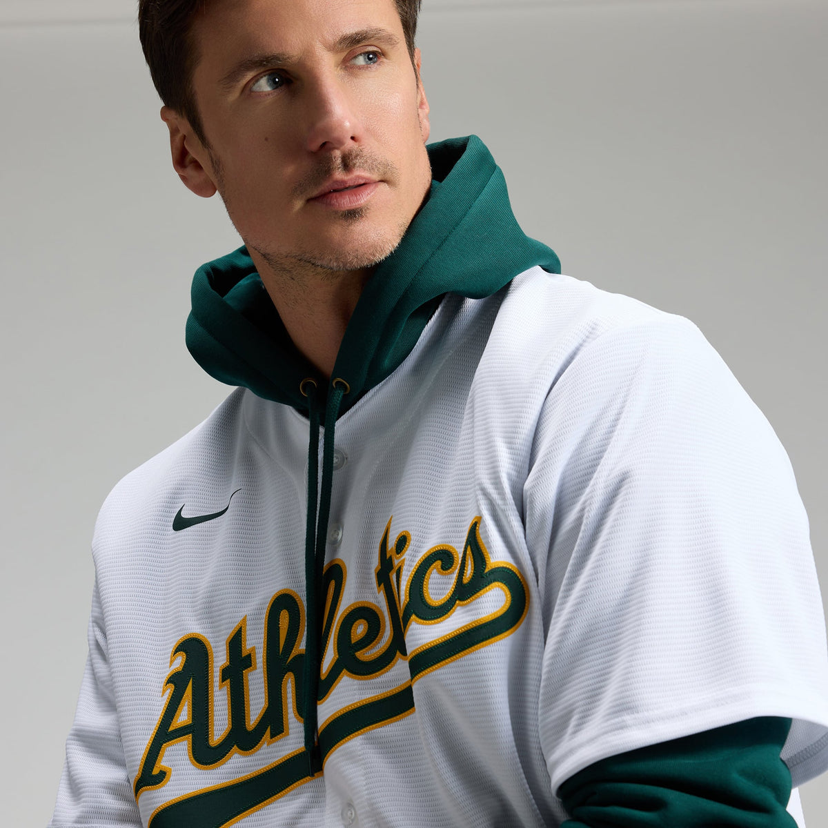 Men's Athletics Nick Kurtz Nike White Home Replica Player Jersey - 10