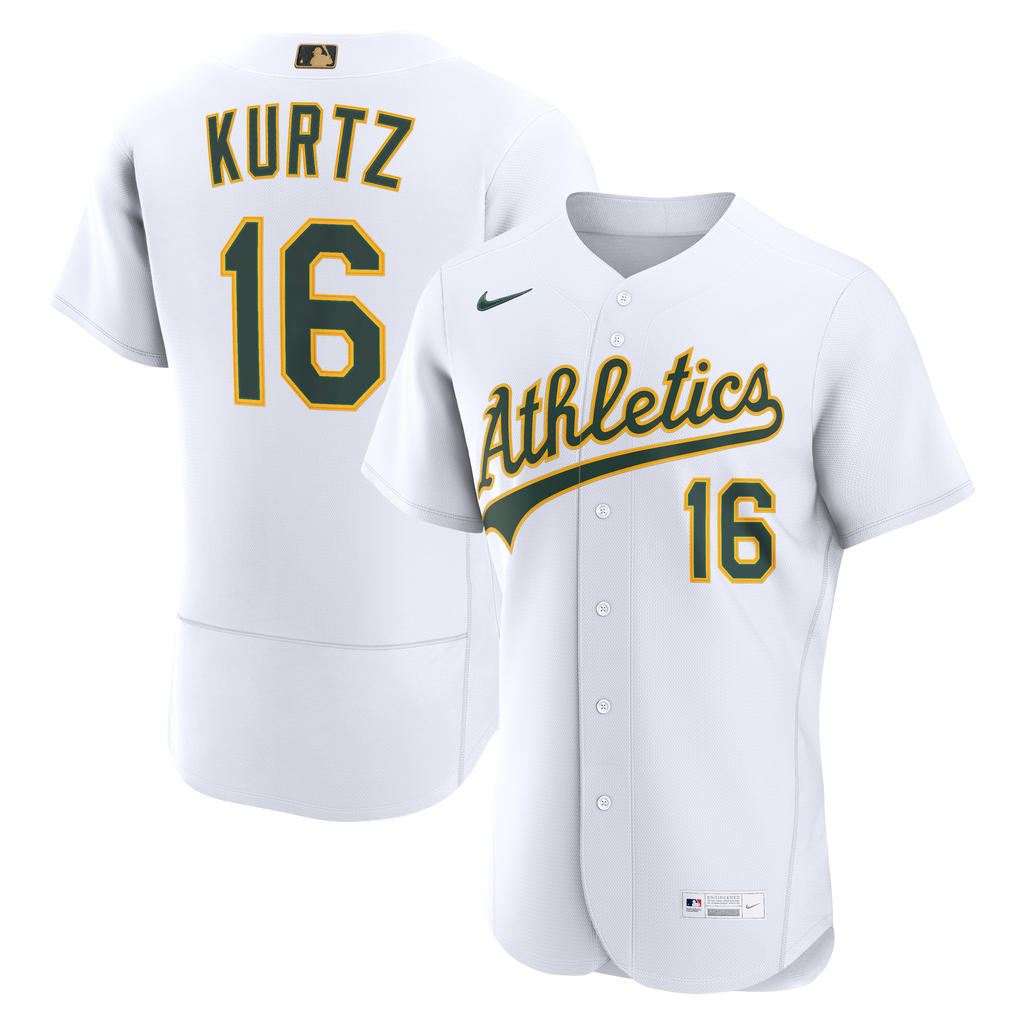 Men's Athletics Nick Kurtz Nike White MLB Awards Authentic Jersey