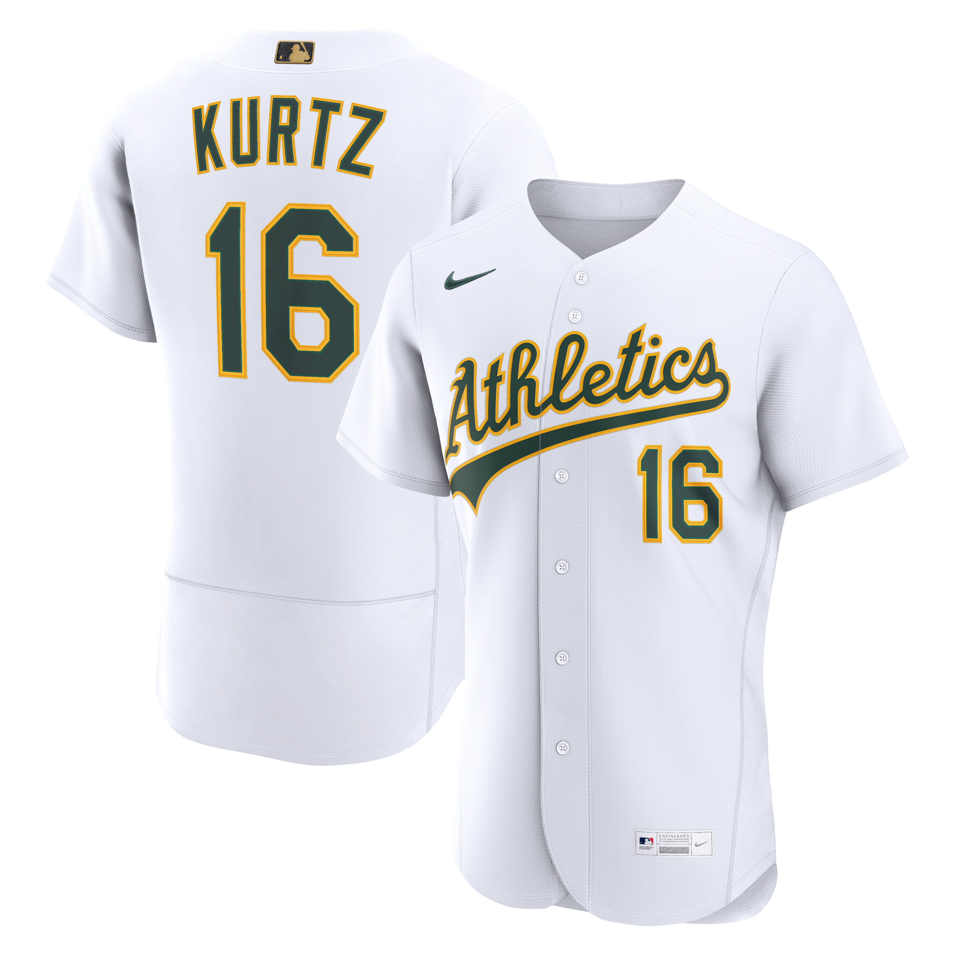 Men's Athletics Nick Kurtz Nike White MLB Awards Authentic Jersey