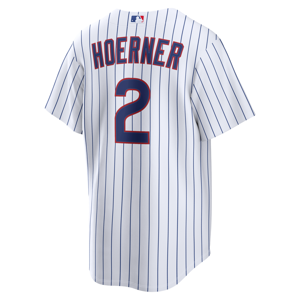 Men's Chicago Cubs Nico Hoerner Nike White Home Replica Jersey - 4