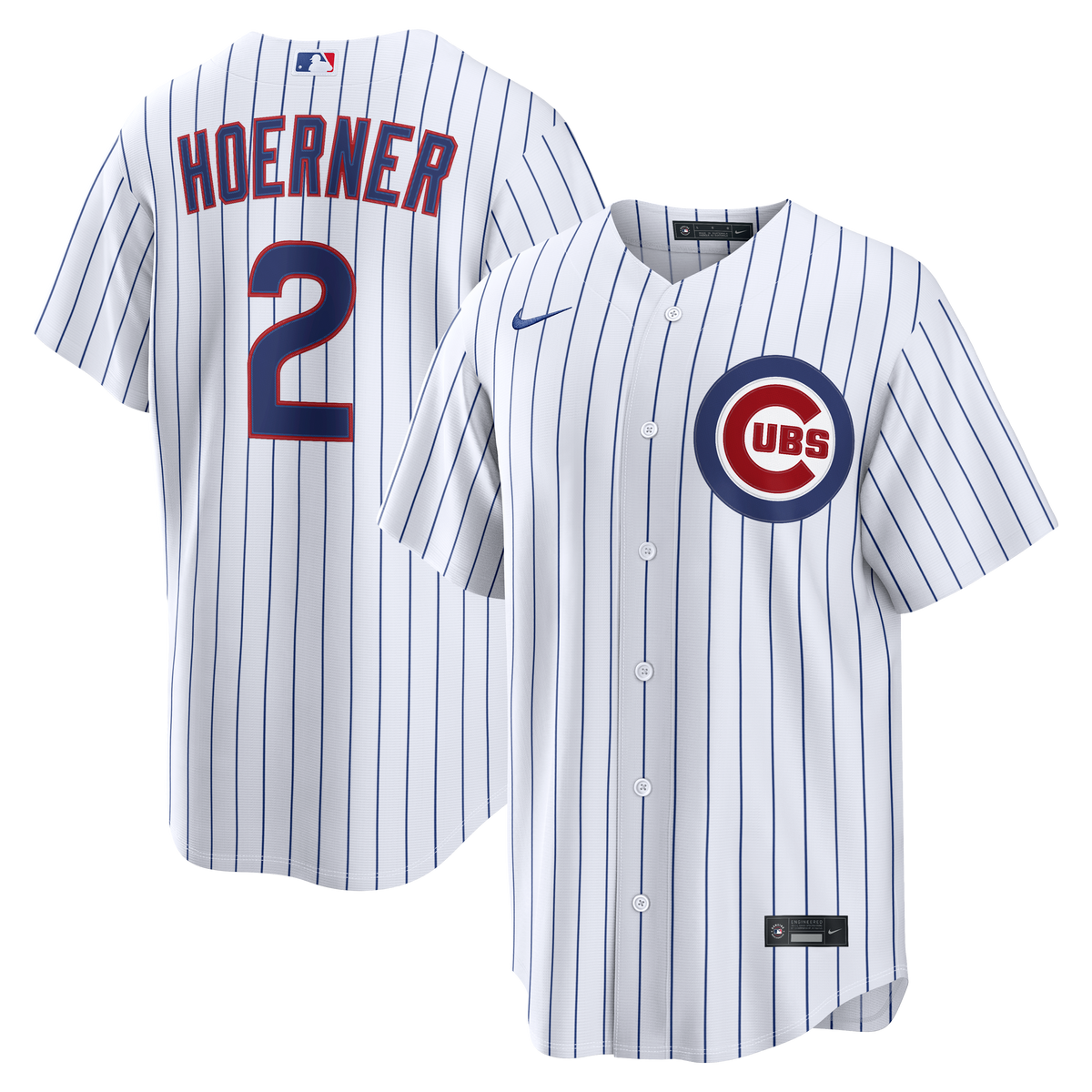Men's Chicago Cubs Nico Hoerner Nike White Home Replica Jersey