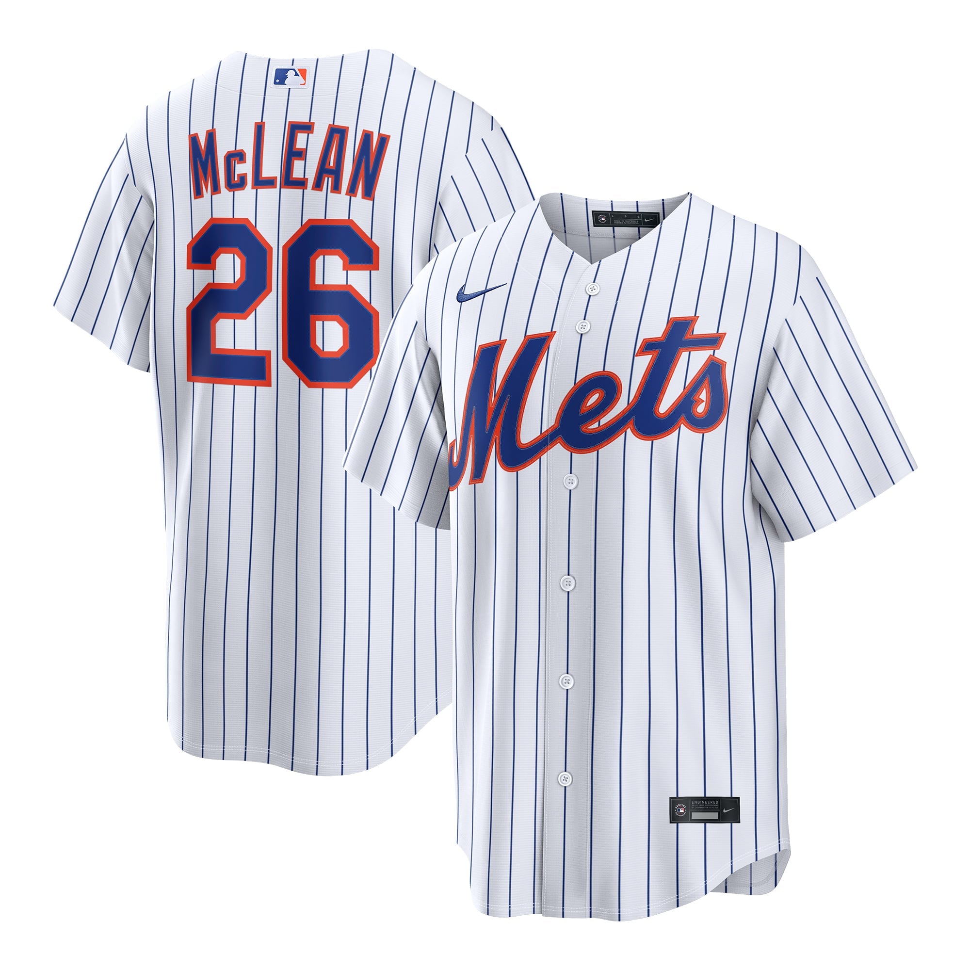 Men's New York Mets Nolan McLean Nike White Home Replica Jersey - 2