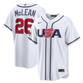 Men's USA Baseball Nolan McLean Nike White 2026 World Baseball Classic Home Stadium Jersey