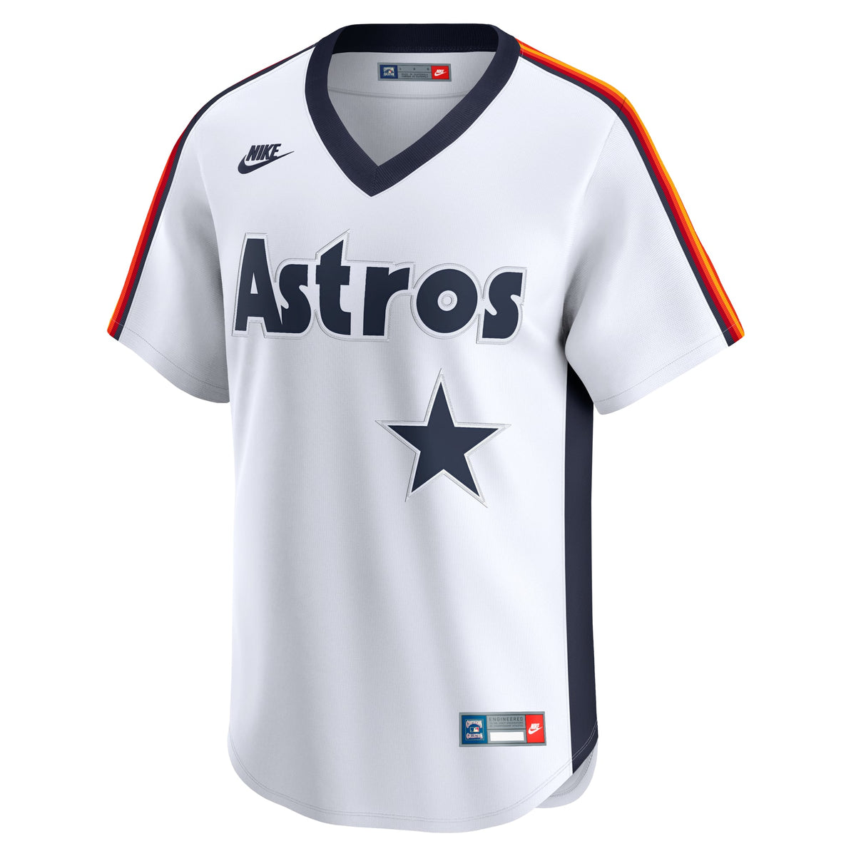 Men's Houston Astros Nolan Ryan Nike White Throwback Cooperstown Collection Limited Jersey - 3