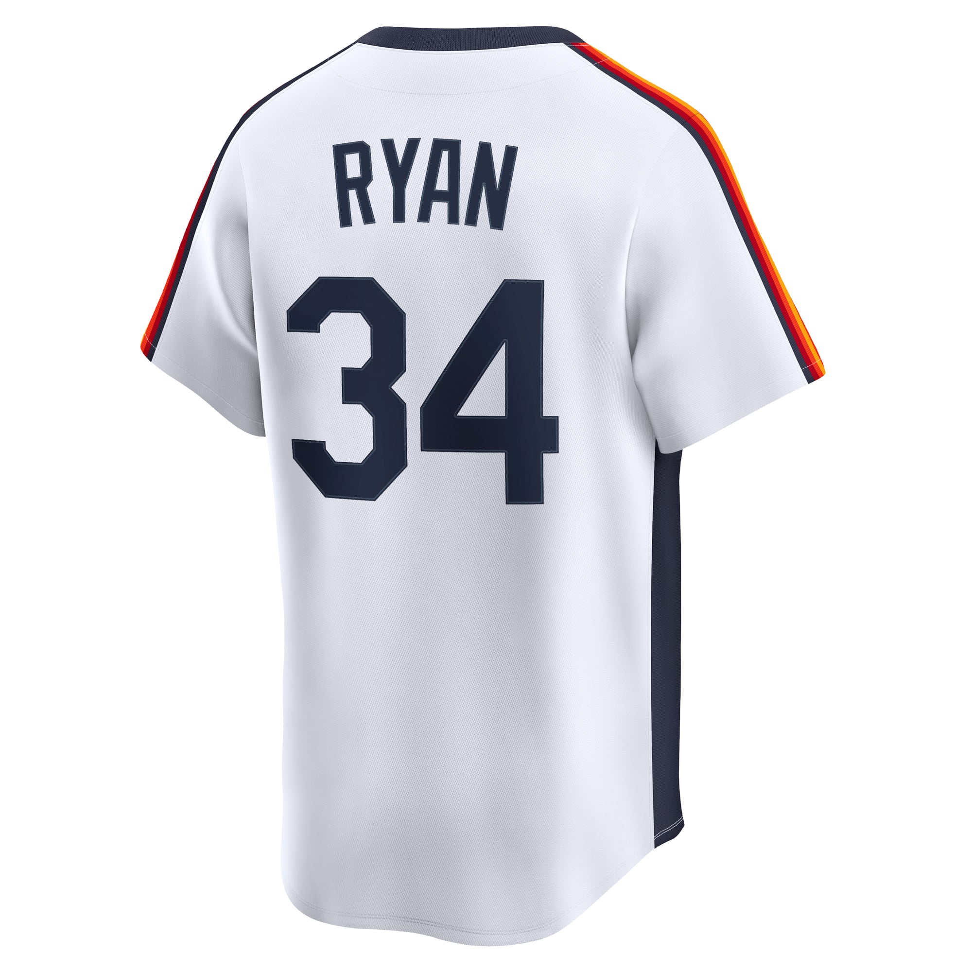 Men's Houston Astros Nolan Ryan Nike White Throwback Cooperstown Collection Limited Jersey - 4