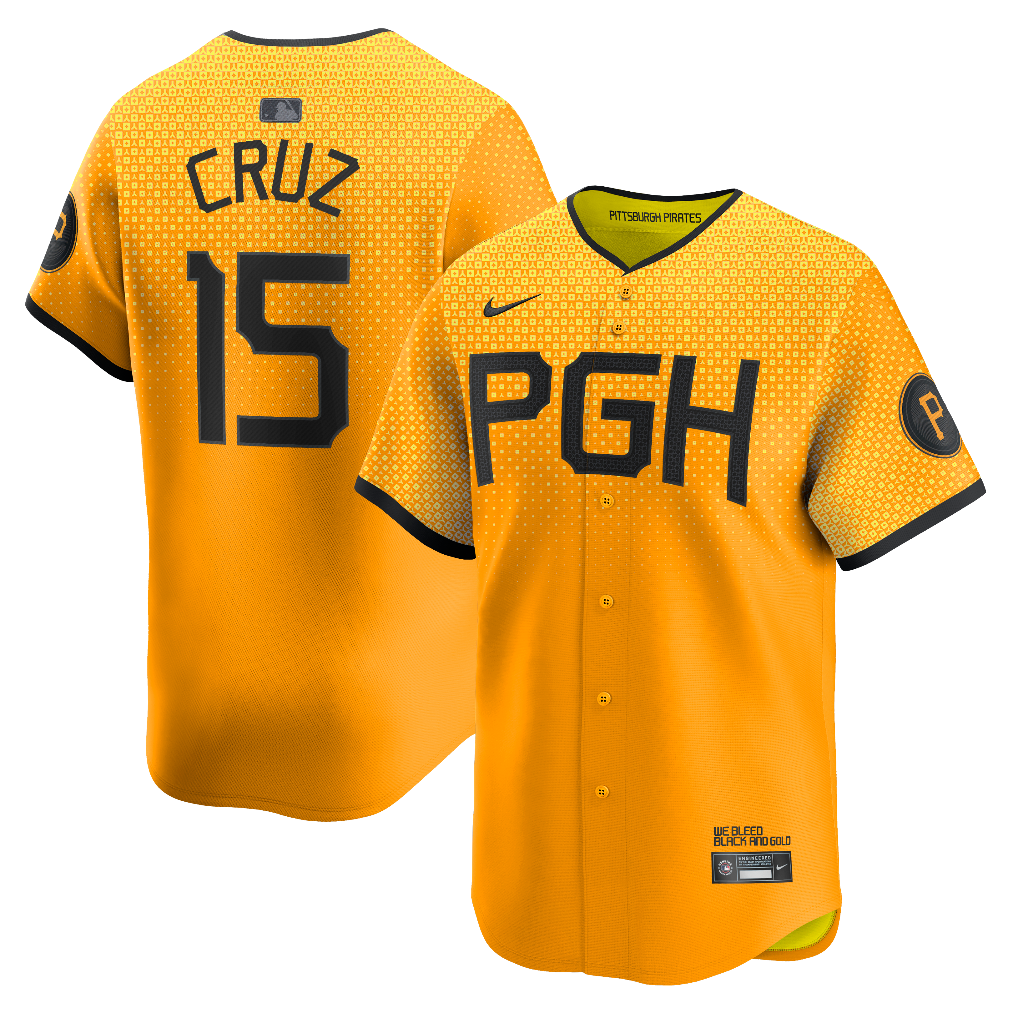 Men's Pittsburgh Pirates Oneil Cruz Nike Gold City Connect Limited Jersey - 2