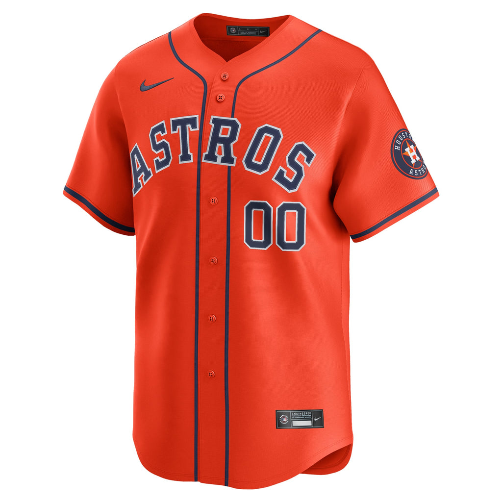 Men's Houston Astros Nike Orange Alternate Limited Custom Jersey - 3