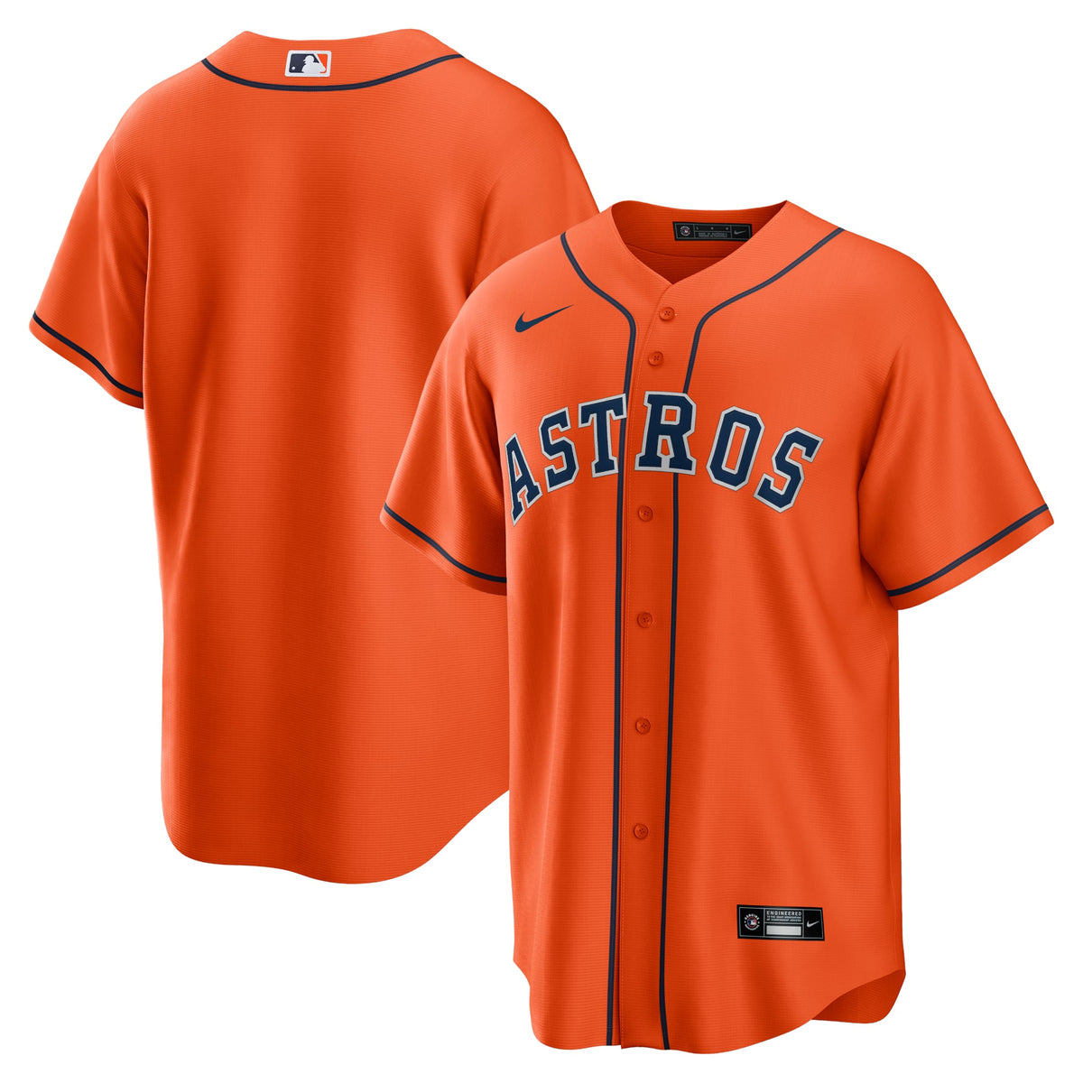 Men's Houston Astros Nike Orange Alternate Replica Team Jersey - 2