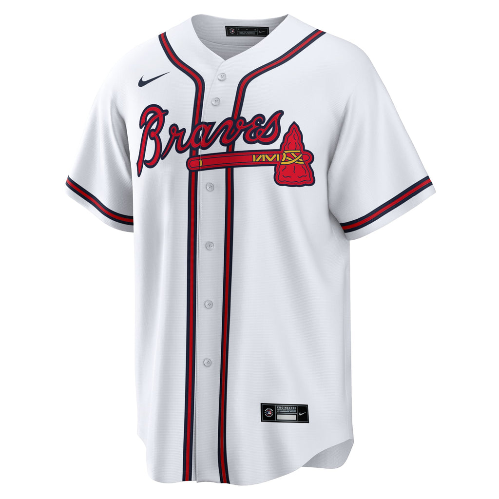 Men's Atlanta Braves Ozzie Albies Nike White Home Replica Player Name Jersey - 3