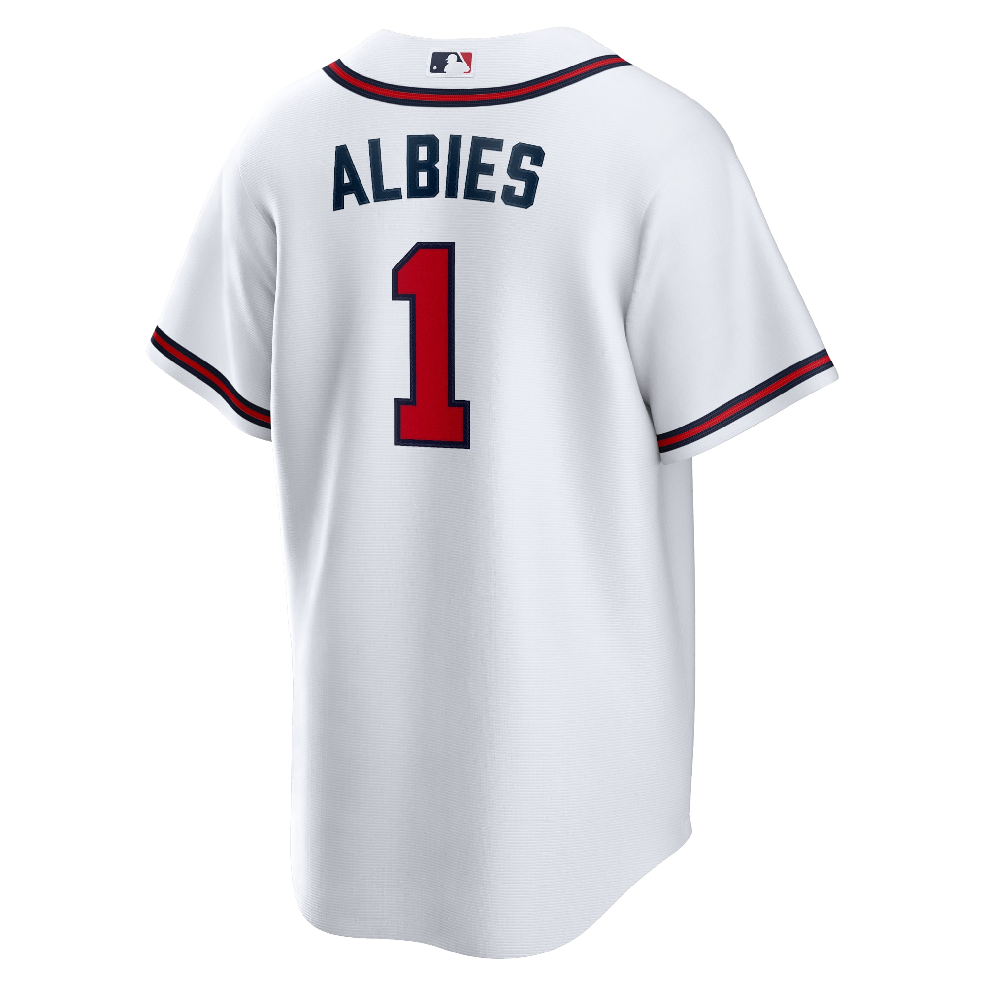 Men's Atlanta Braves Ozzie Albies Nike White Home Replica Player Name Jersey - 4