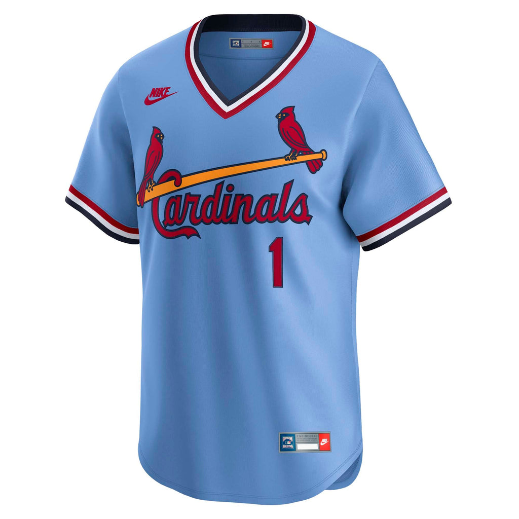 Men's St. Louis Cardinals Ozzie Smith Nike Blue Throwback Cooperstown Collection Limited Jersey - 3