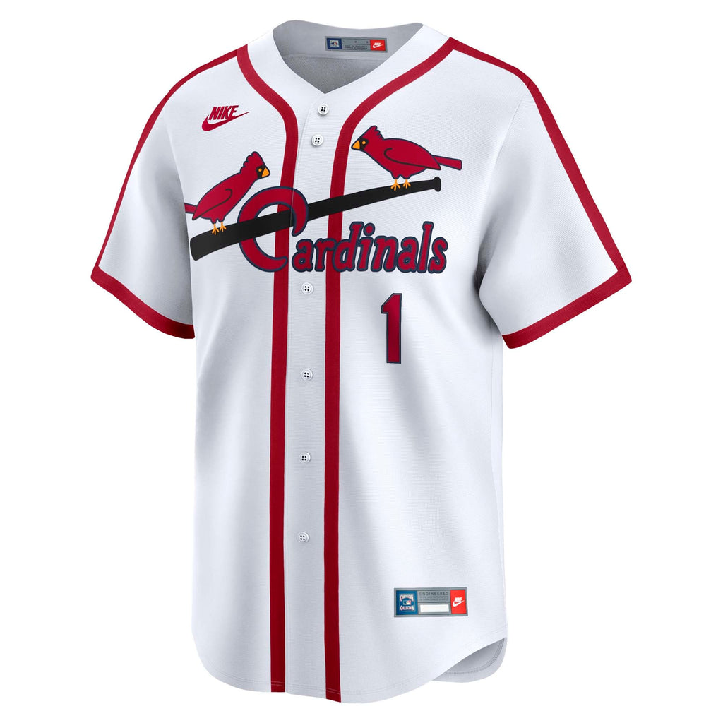 Men's St. Louis Cardinals Ozzie Smith Nike White Throwback Cooperstown Collection Limited Jersey - 3