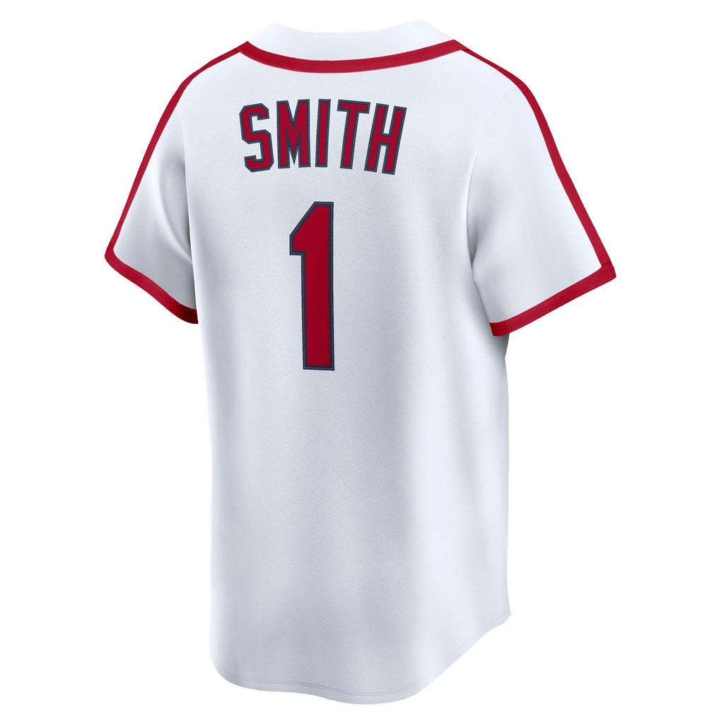 Men's St. Louis Cardinals Ozzie Smith Nike White Throwback Cooperstown Collection Limited Jersey - 4