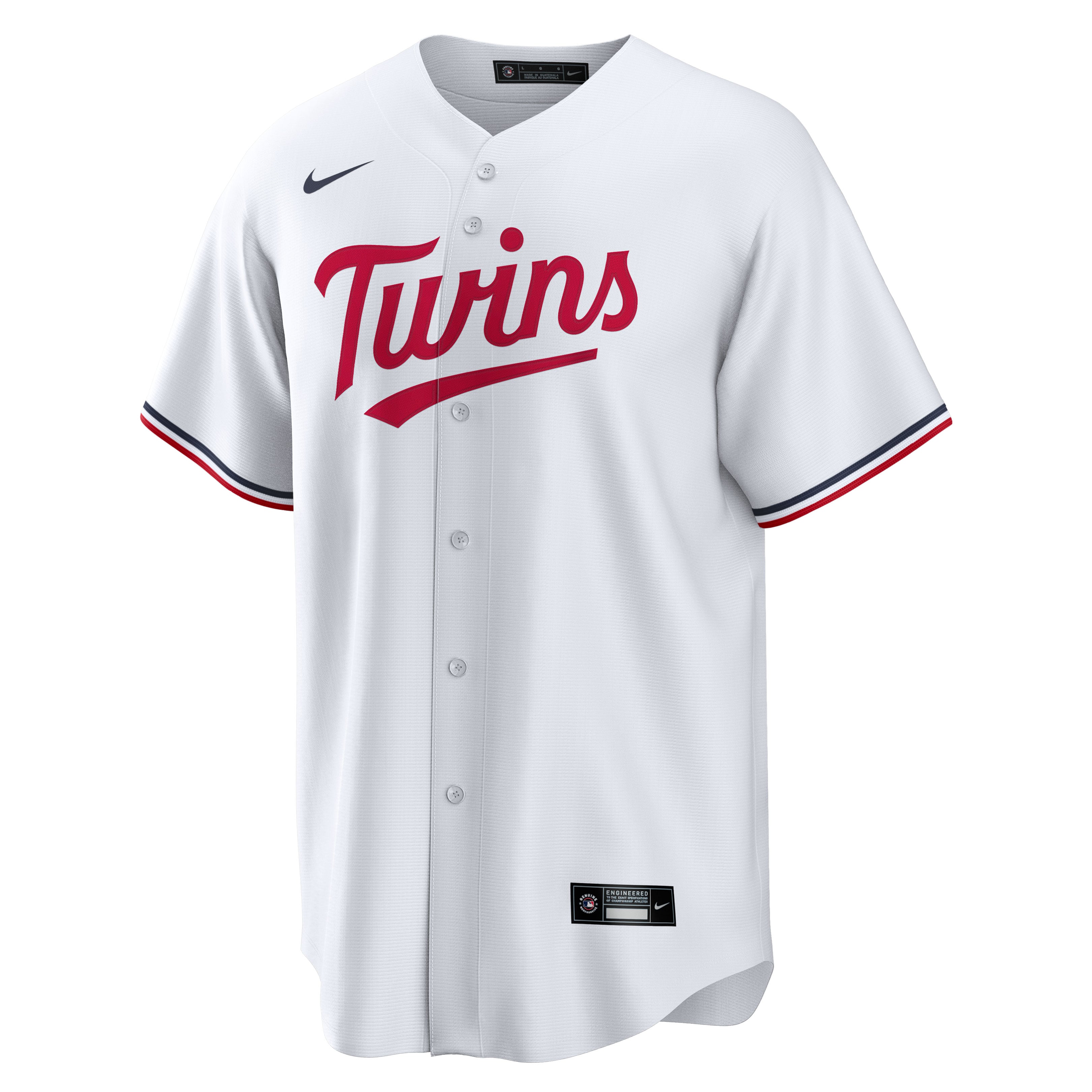 Men's Minnesota Twins Pablo López Nike White Home Replica Player Jersey - 3