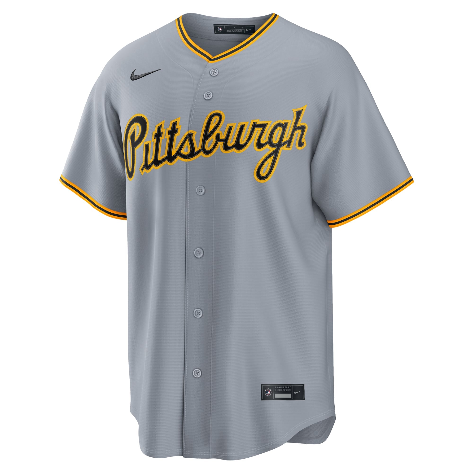 Men's Pittsburgh Pirates Paul Skenes Nike Gray Road Replica Jersey - 3