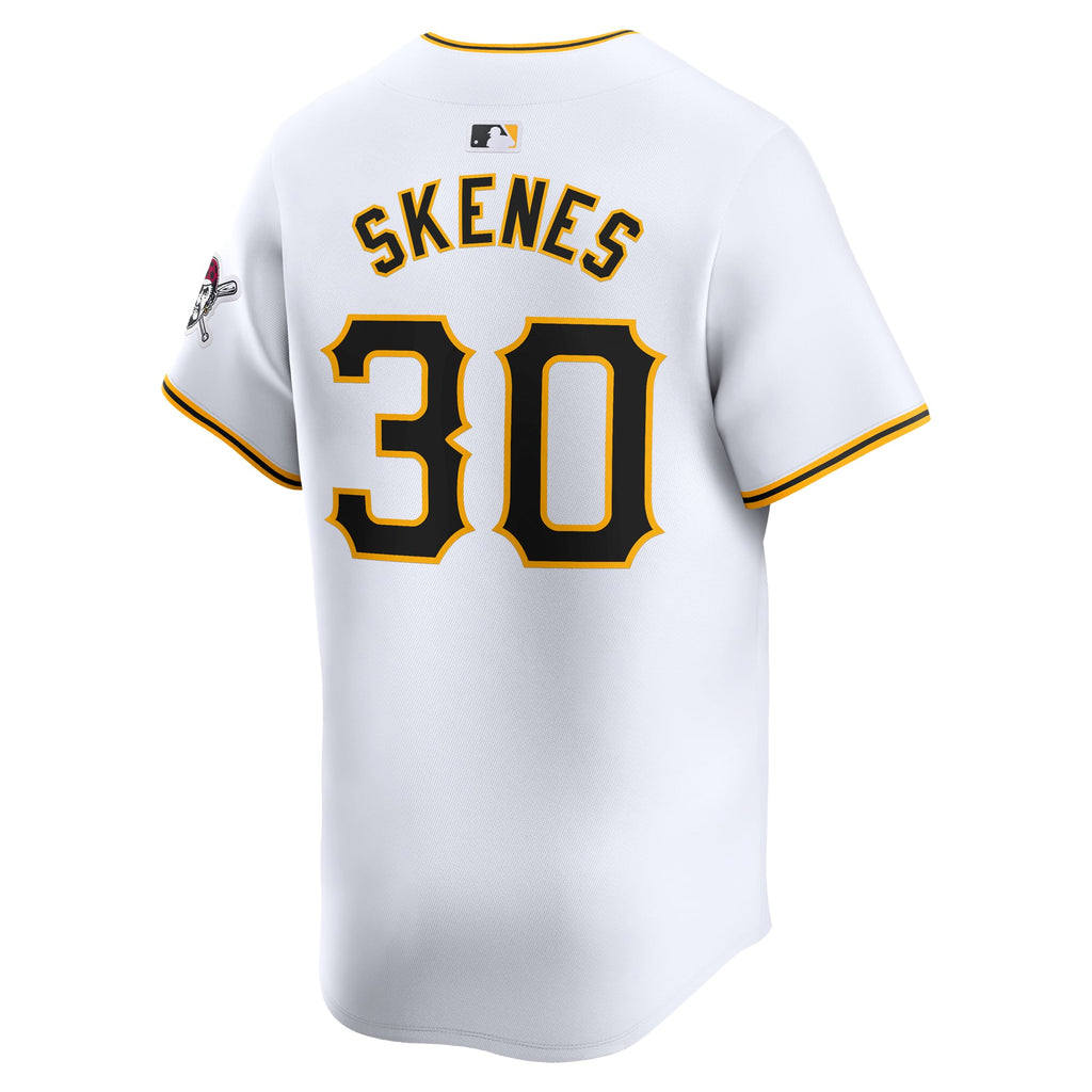 Men's Pittsburgh Pirates Paul Skenes Nike White Home Limited Player Jersey - 4