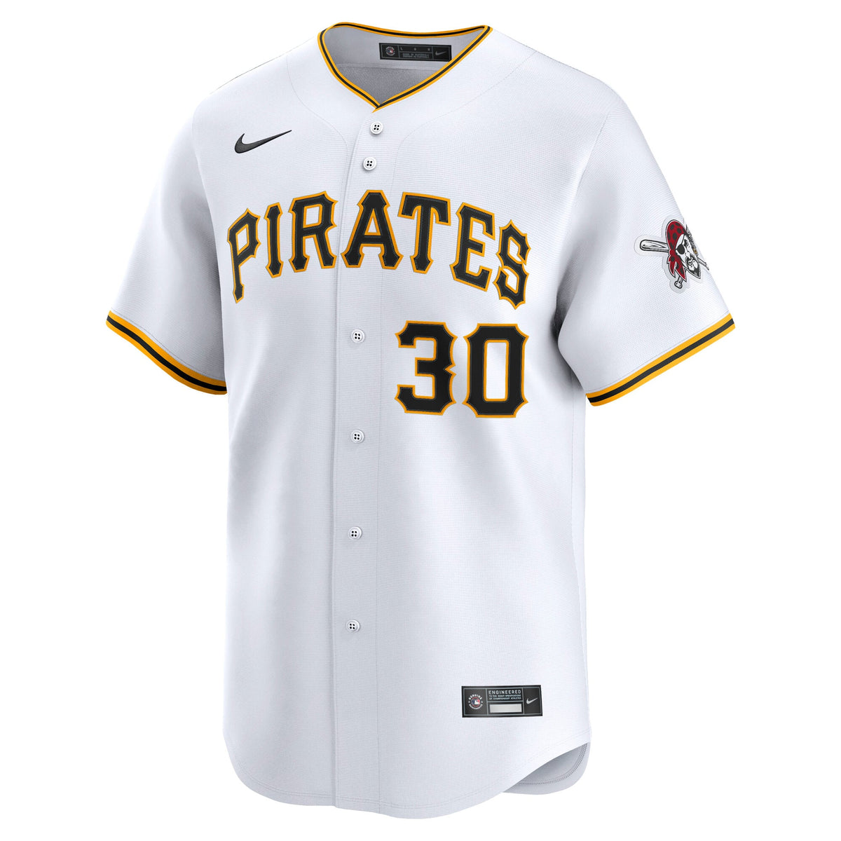 Men's Pittsburgh Pirates Paul Skenes Nike White Home Limited Player Jersey - 3