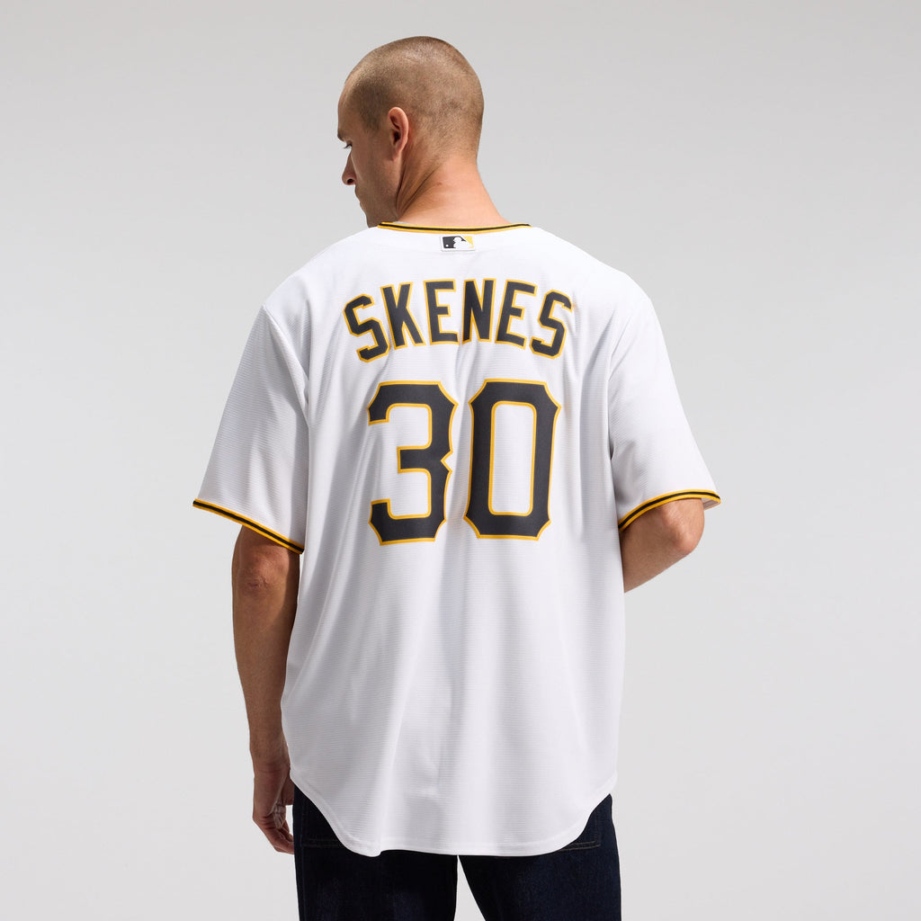 Men's Pittsburgh Pirates Paul Skenes Nike White Home Replica Player Jersey - 4