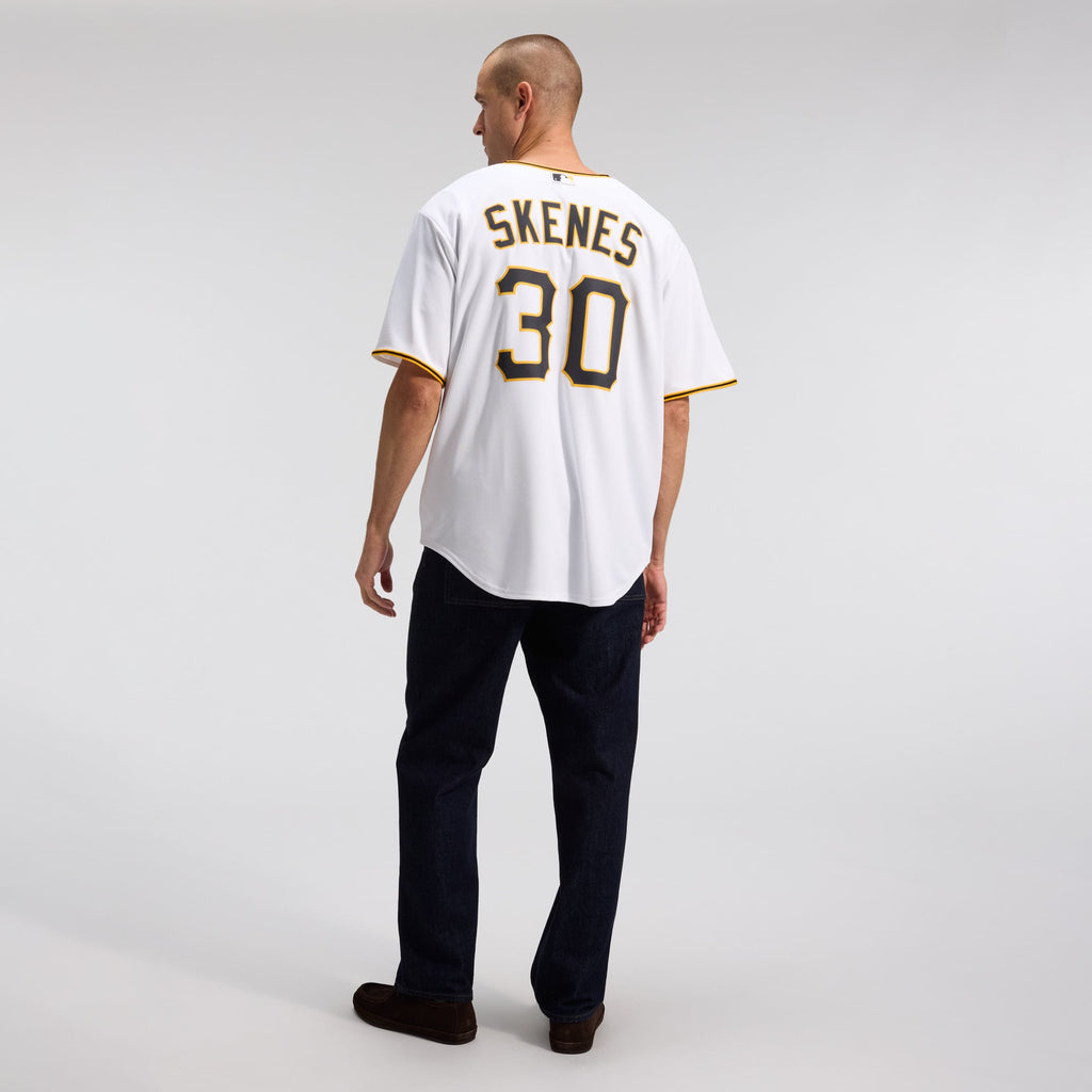 Men's Pittsburgh Pirates Paul Skenes Nike White Home Replica Player Jersey - 6