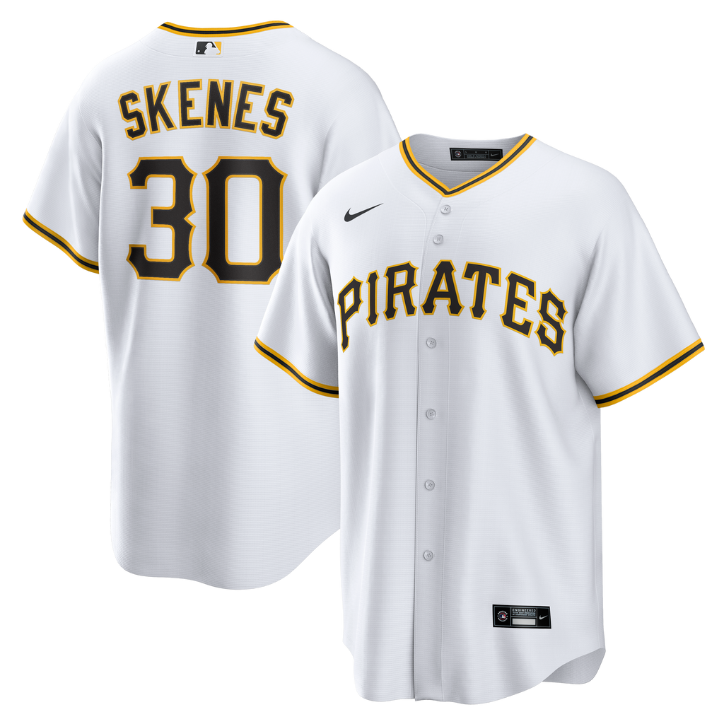 Men's Pittsburgh Pirates Paul Skenes Nike White Home Replica Player Jersey - 7