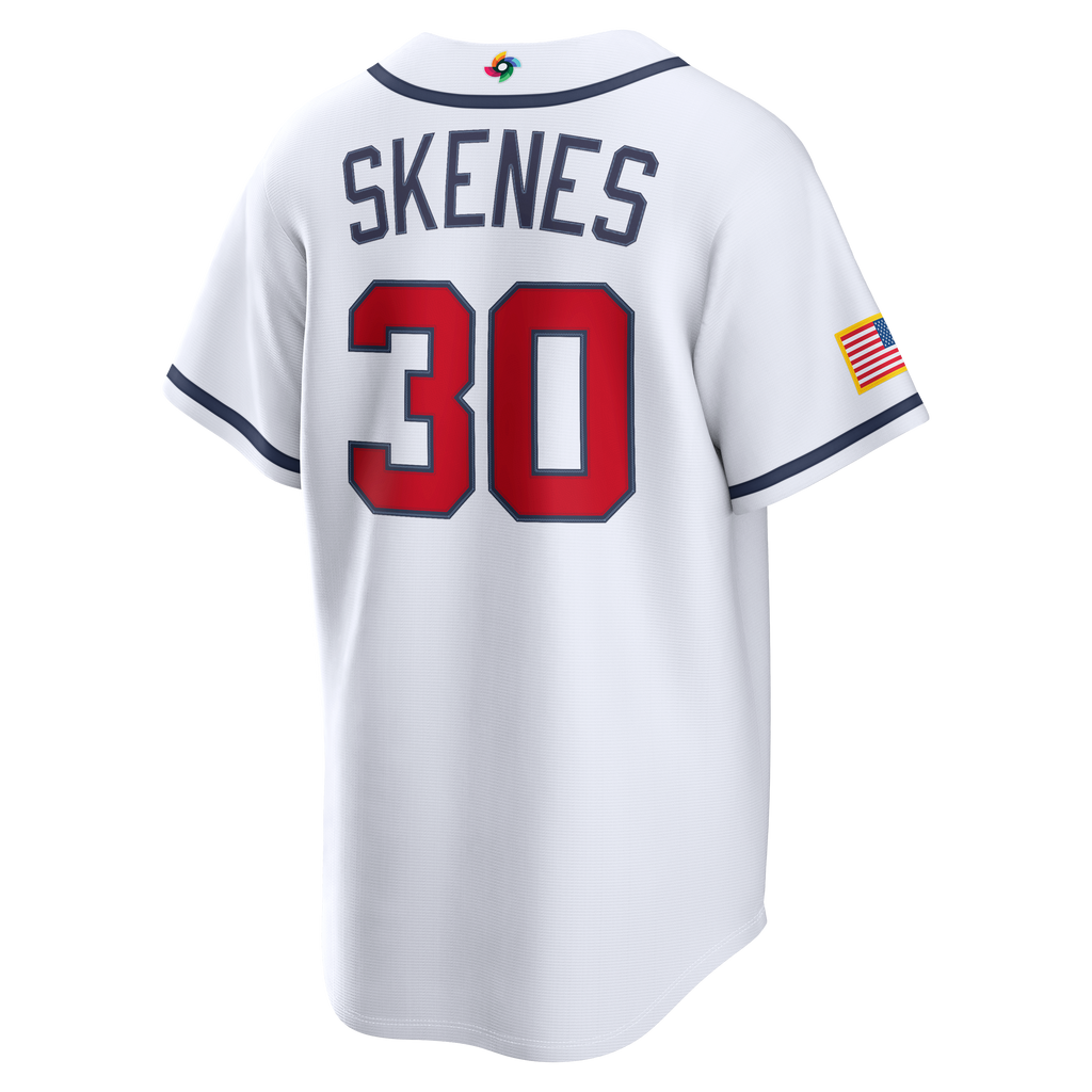 Men's USA Baseball Paul Skenes Nike White 2026 World Baseball Classic Home Stadium Jersey - 4