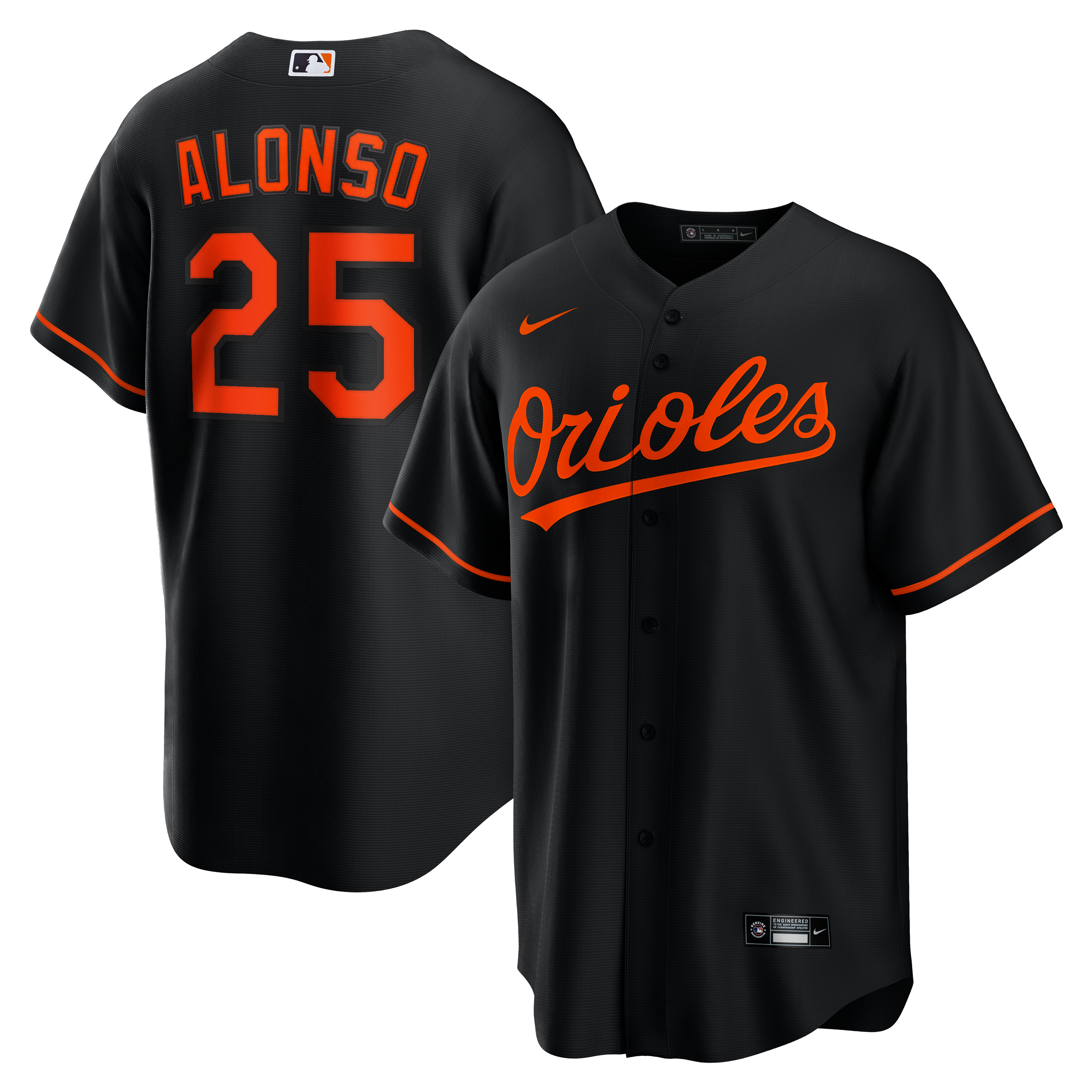 Men's Baltimore Orioles Pete Alonso Nike Black Alternate Replica Jersey