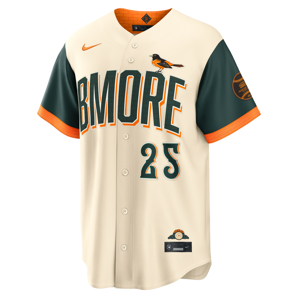 Men's Baltimore Orioles Pete Alonso Nike Cream 2026 City Connect Stadium Jersey - 3