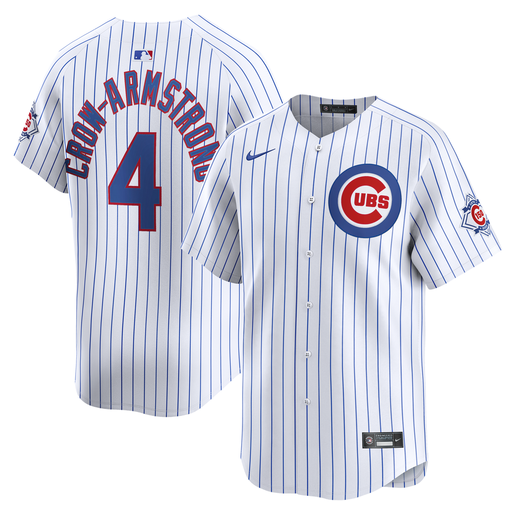 Men's Chicago Cubs Pete Crow-Armstrong Nike White 150th Anniversary Limited Jersey - 2