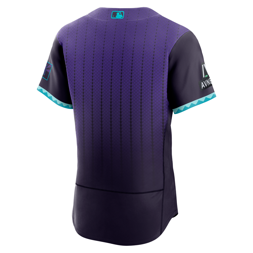Men's Arizona Diamondbacks Nike Purple City Connect Authentic Sponsor Patch Jersey - 4