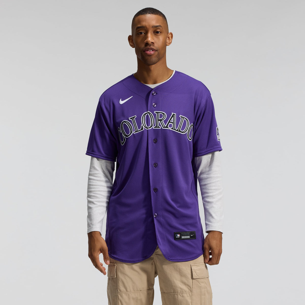Men's Colorado Rockies Nike Purple Alternate Authentic Jersey - 2
