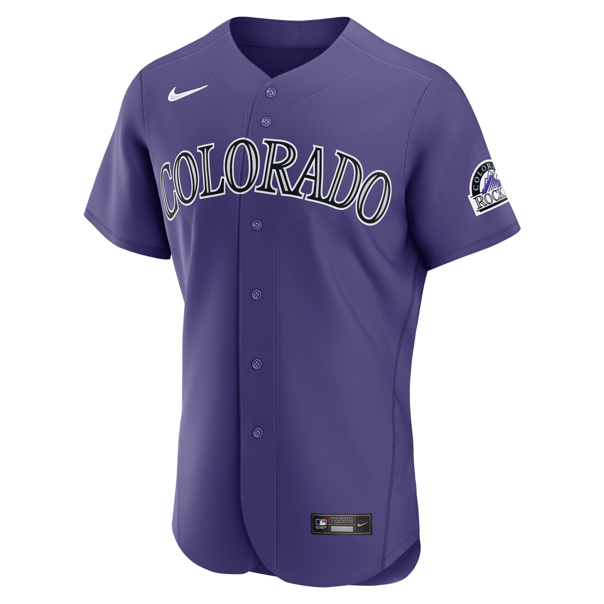 Men's Colorado Rockies Nike Purple Alternate Authentic Jersey - 4