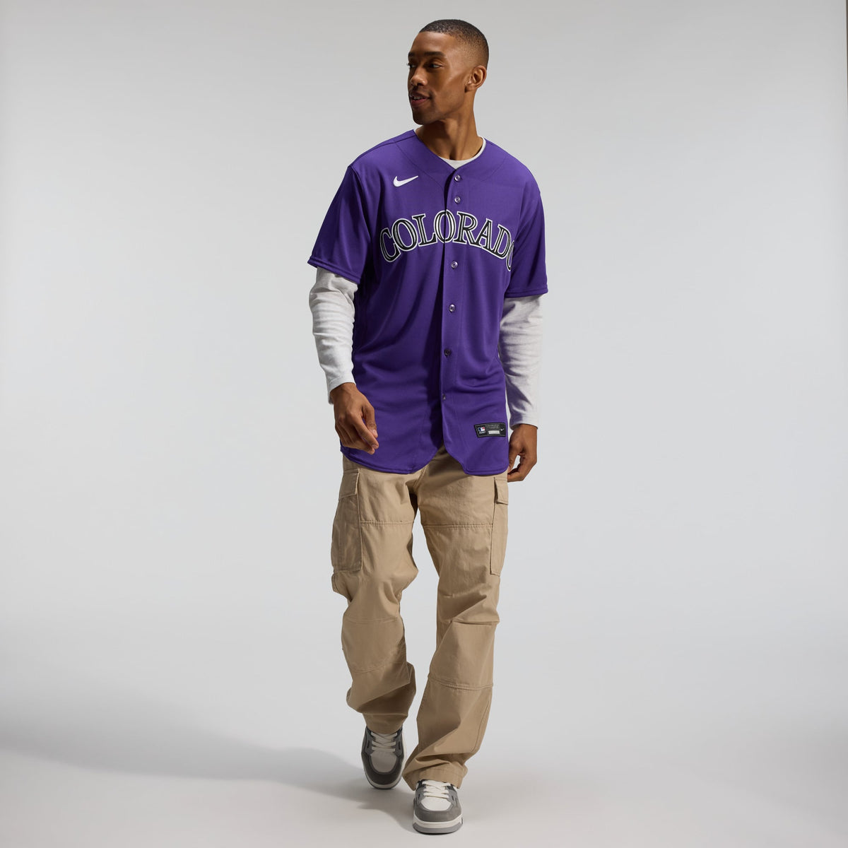 Men's Colorado Rockies Nike Purple Alternate Authentic Jersey - 7