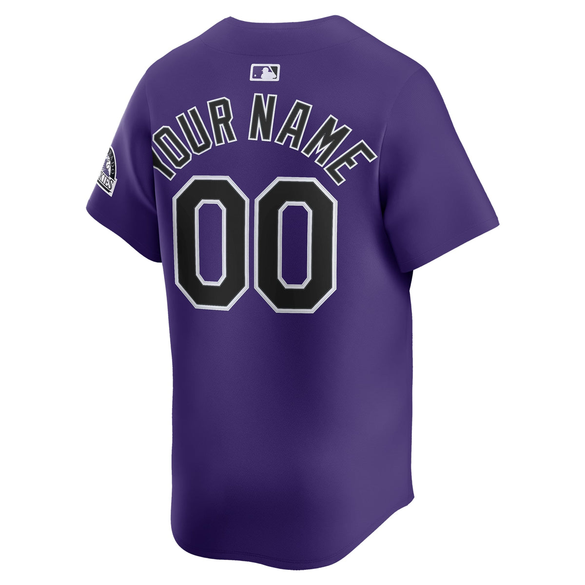 Men's Colorado Rockies Nike Purple Alternate Limited Custom Jersey - 4