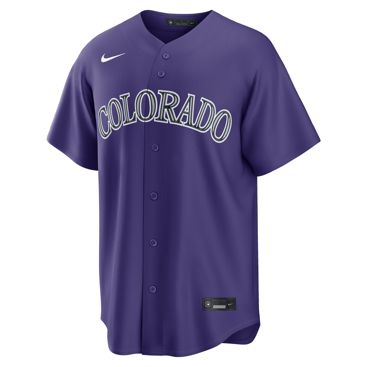 Men's Colorado Rockies Nike Purple Alternate Replica Jersey - 3