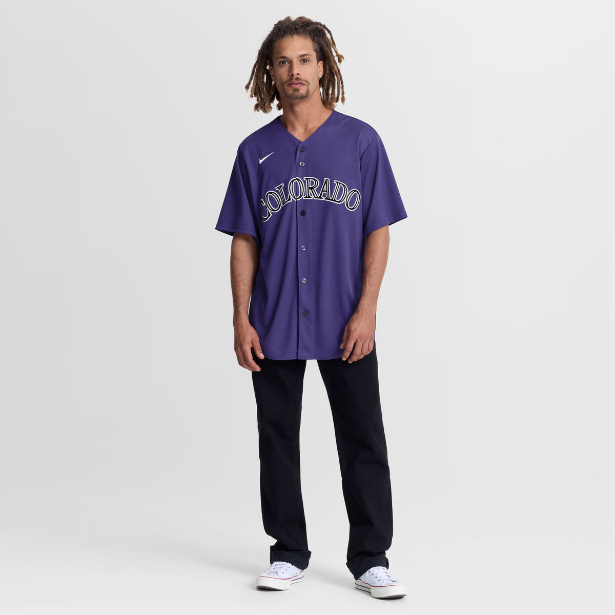 Men's Colorado Rockies Nike Purple Alternate Replica Jersey - 5