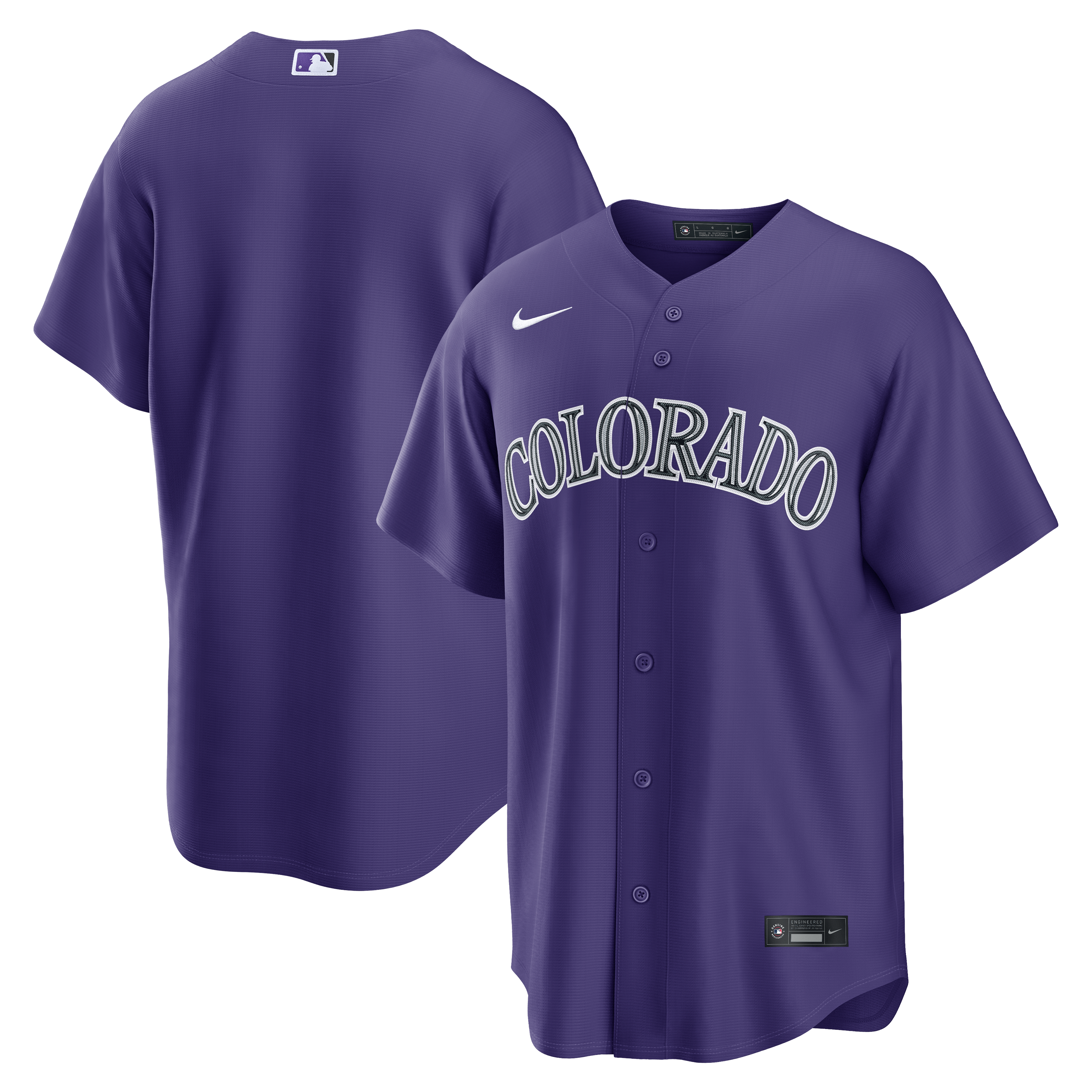Men's Colorado Rockies Nike Purple Alternate Replica Jersey