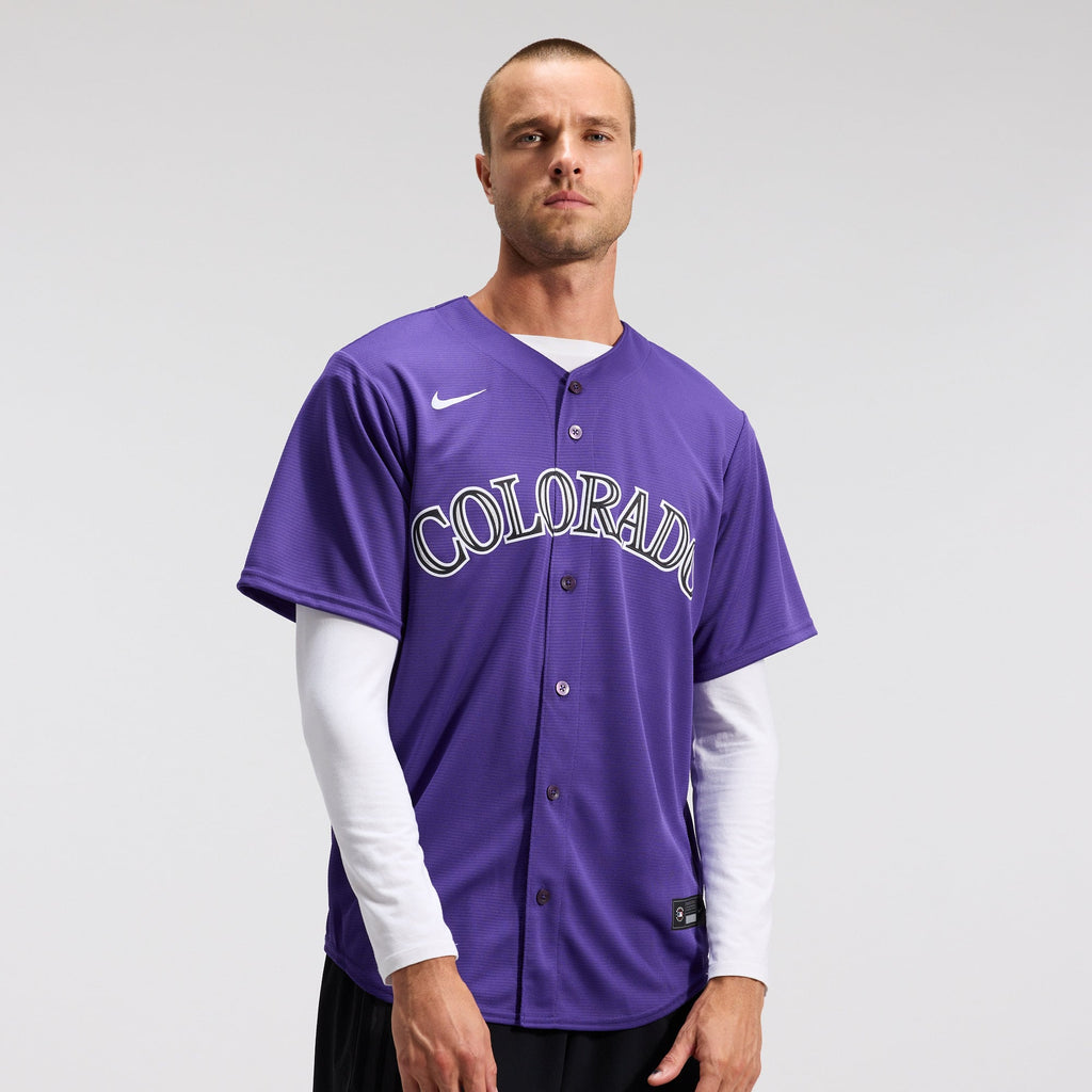 Men's Colorado Rockies Nike Purple Alternate Replica Team Jersey - 2