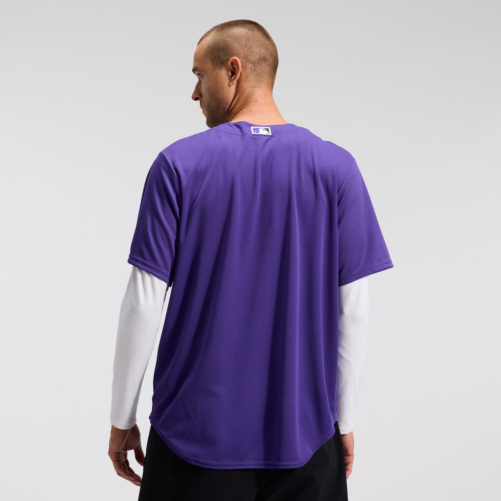 Men's Colorado Rockies Nike Purple Alternate Replica Team Jersey - 3