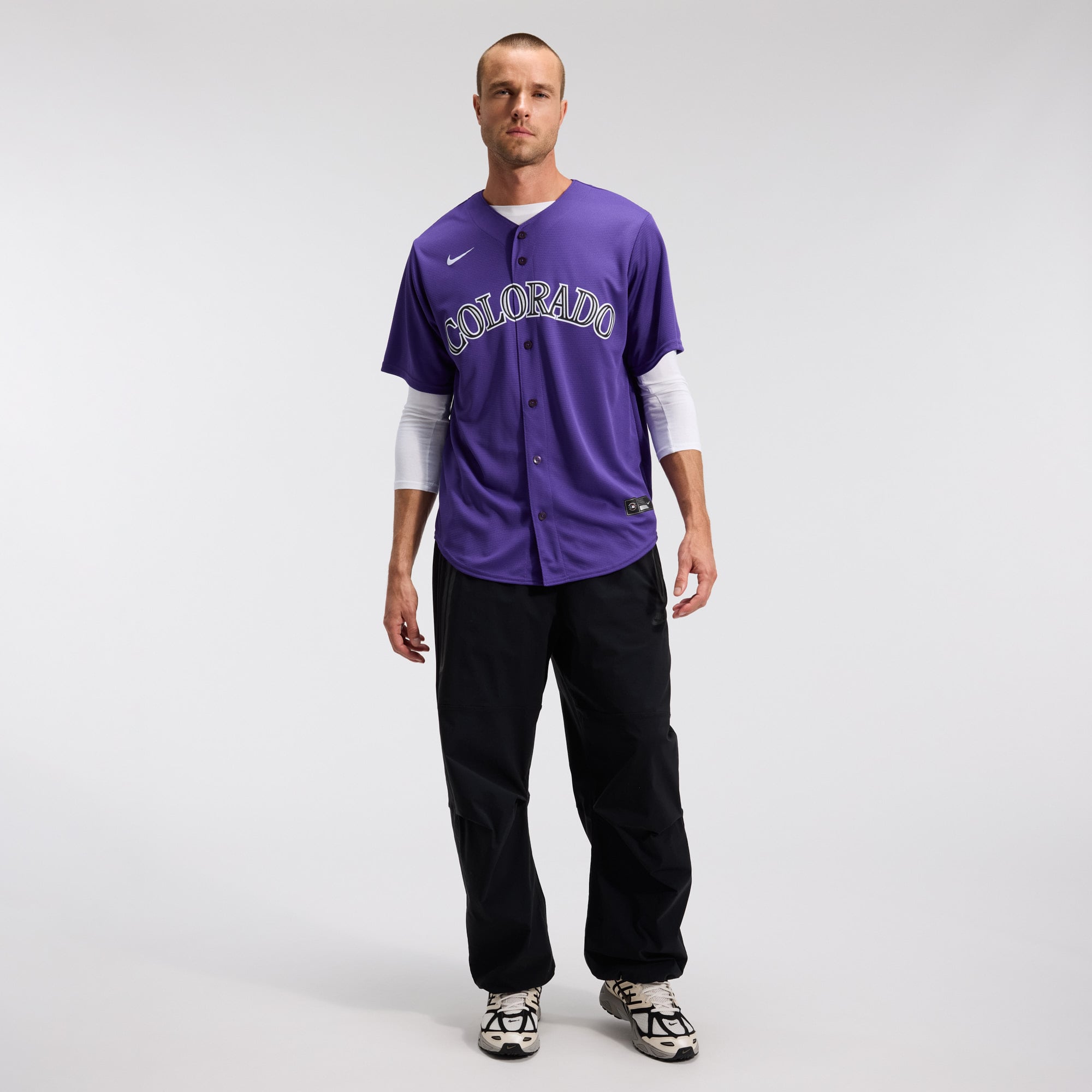 Men's Colorado Rockies Nike Purple Alternate Replica Team Jersey - 4