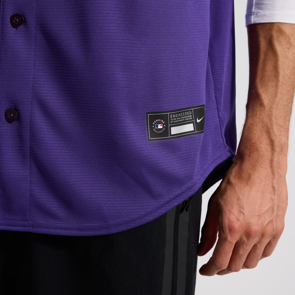 Men's Colorado Rockies Nike Purple Alternate Replica Team Jersey - 8