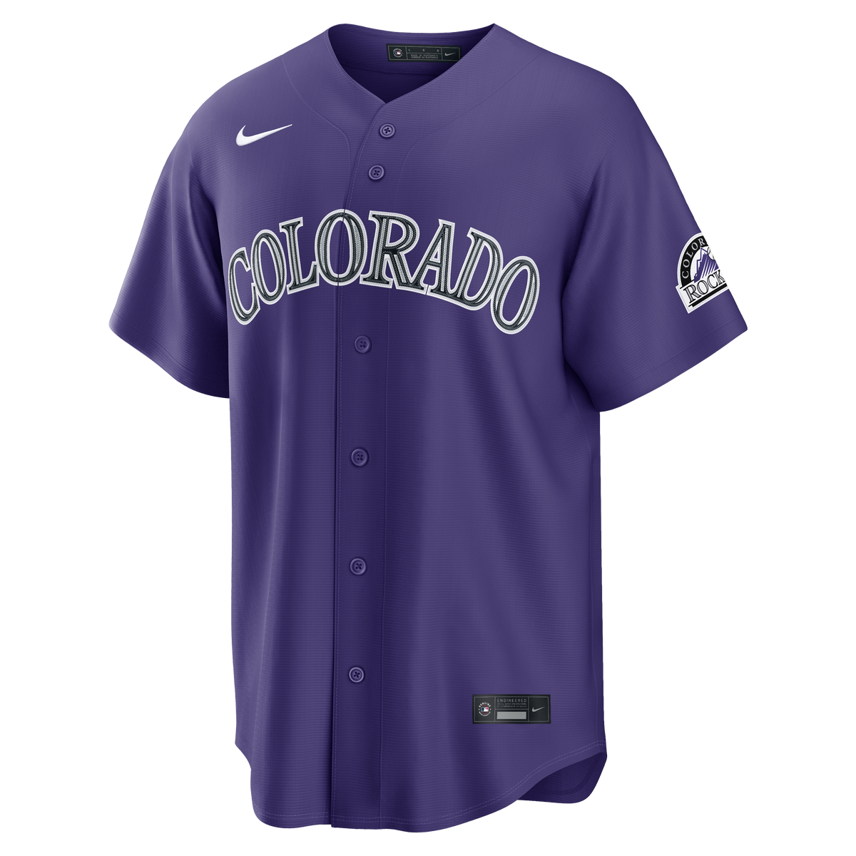 Men's Colorado Rockies Nike Purple Alternate Stadium Jersey - 3