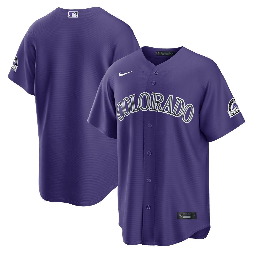 Men's Colorado Rockies Nike Purple Alternate Stadium Jersey