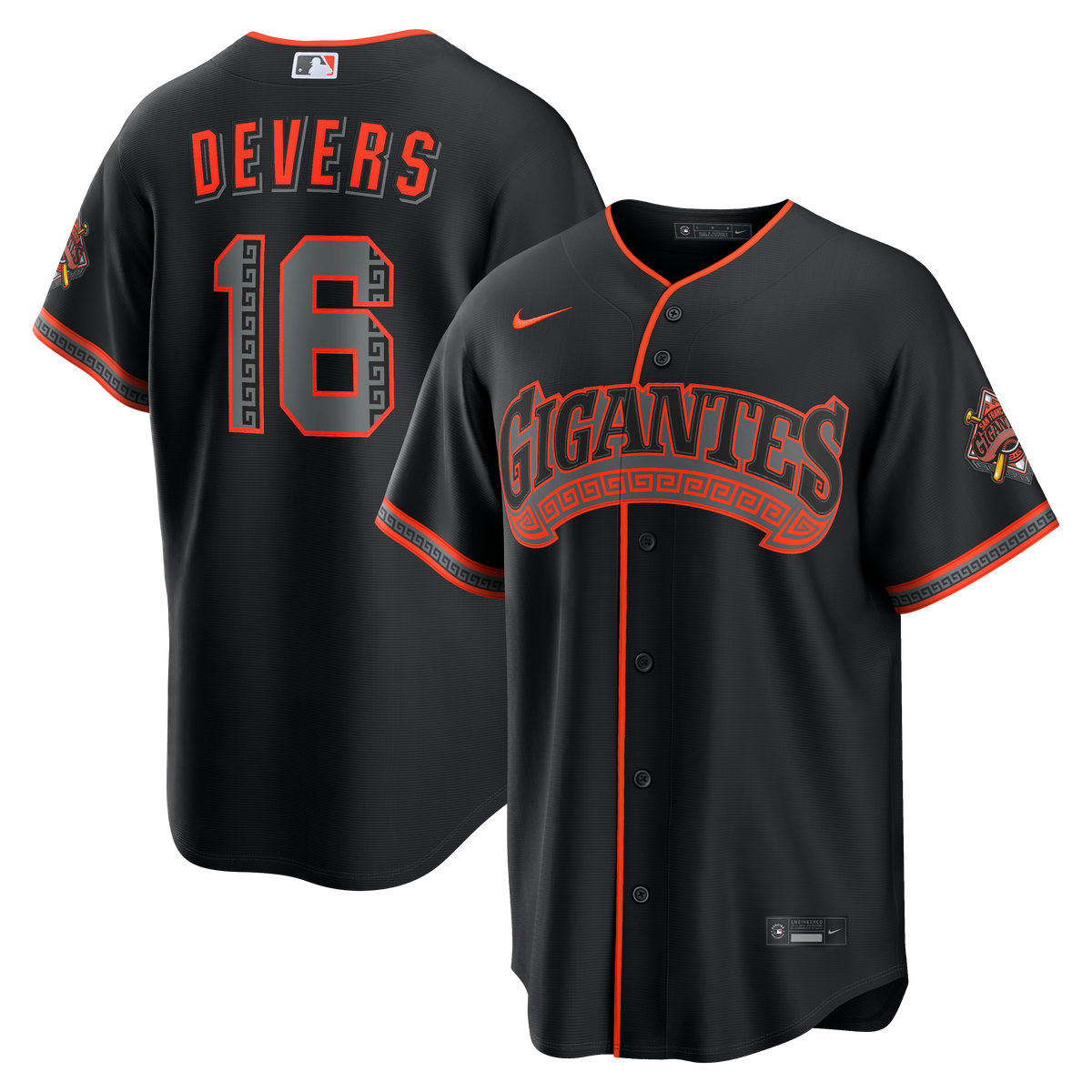 Men's San Francisco Giants Rafael Devers Nike Black Alternate Stadium Jersey - 2