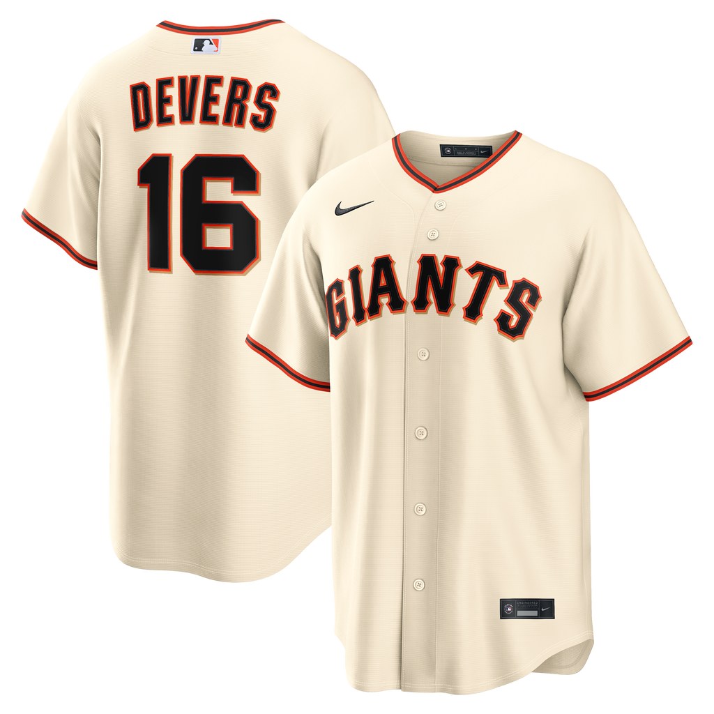 Men's San Francisco Giants Rafael Devers Nike Cream Home Replica Jersey