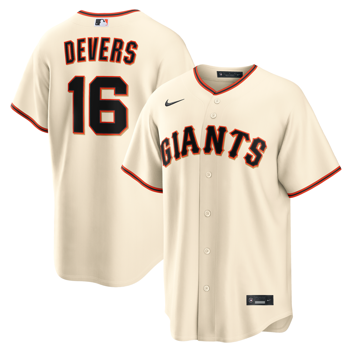 Men's San Francisco Giants Rafael Devers Nike Cream Home Replica Jersey